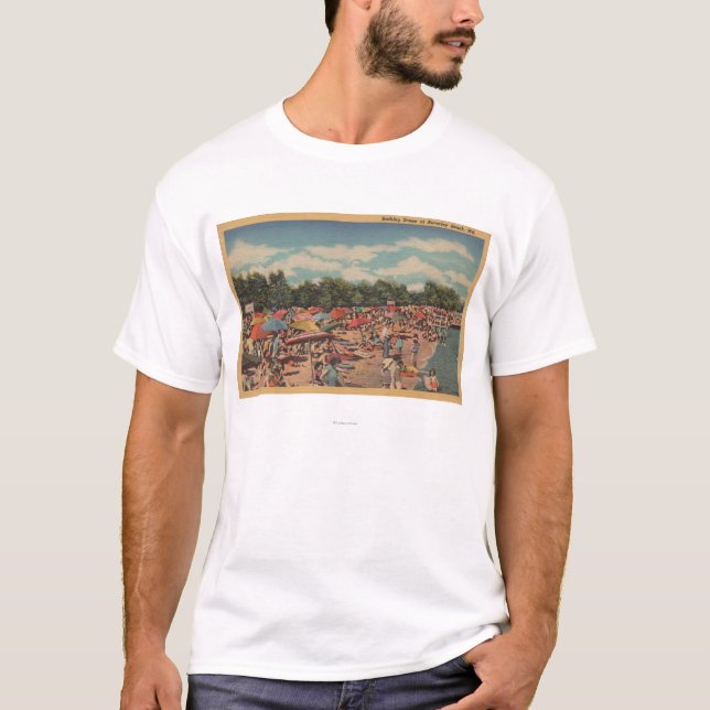 T-shirt Plage de Beverley, DM - prendre un bain de soleil (Devant)