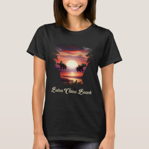 T-shirt Plage de Bolsa Chica Coucher de soleil vibrant Hun
