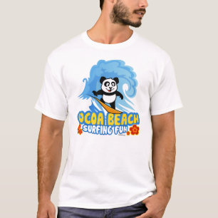 T-shirt Plage de cacao Surf Panda