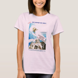 T-shirt plage de chien d'oceanside