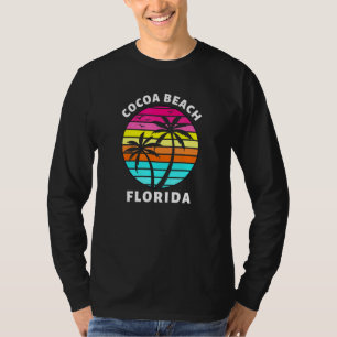 T-shirt Plage de Cocoa Floride Coucher de soleil Palmiers
