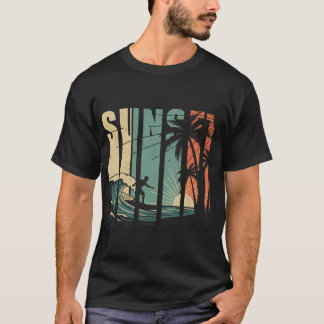 T-shirt Plage de coucher de soleil