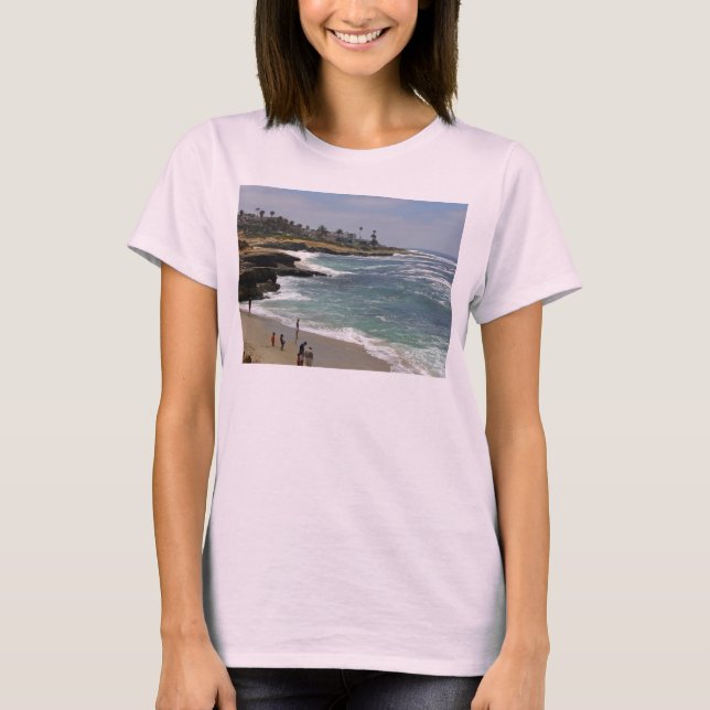 T-shirt Plage de crique de La Jolla (Devant)