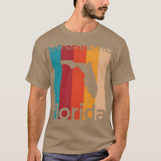 T-shirt Plage de Hallandale Floride Rétro 80 drôle