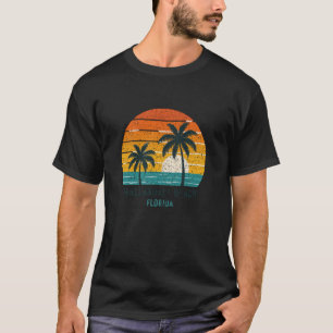 T-shirt Plage de Hallandale Floride Rétro Vintage Altéré S