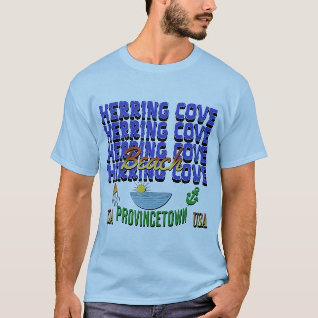 T-shirt Plage de Herring Cove, Provincetown, Massachusetts (Devant)