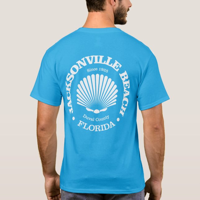 T-shirt Plage de Jacksonville (coquillage) (Dos)