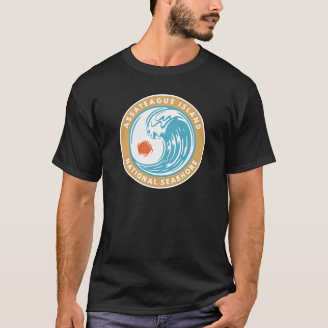 T-shirt Plage de la côte nationale de l'île Assateague (Devant)