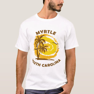 T-shirt Plage de myrte d'été - carolina sud