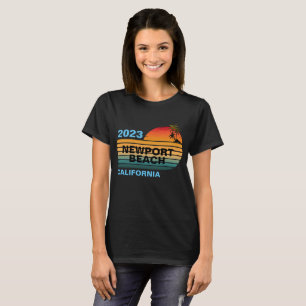 T-shirt PLAGE DE NEWPORT RETRO PERSONNALISÉE vintage CALIF