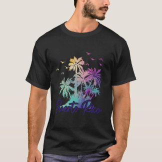 T-shirt Plage de Porto Rico Boricua Palmiers Vacances