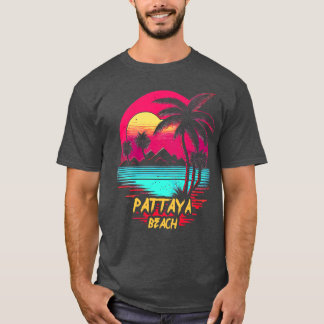 T-shirt Plage de Retrowave Pattaya Beach