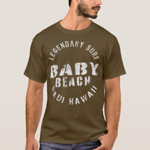 T-SHIRT PLAGE DE SABLE BLANC LÉGENDAIRE POUR SURF - TAMPON