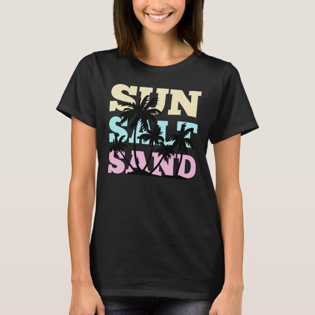 T-SHIRT PLAGE DE SABLE DE SOLEIL PALM (Devant)