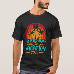 T-shirt Plage de San Diego Californie Sable Mer Soleil Vac