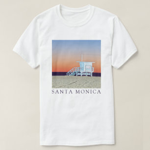T-shirt Plage de Santa Monica   Los Angeles, Californie