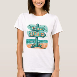 T-shirt Plage de Seashells Jamais Suffisamment