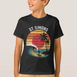 T-shirt Plage de St Simons Géorgie Plage Surf