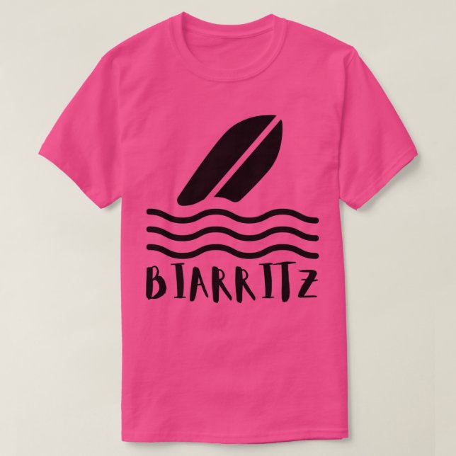 T-shirt plage de surf de biarritz franceT 1 (Design devant)