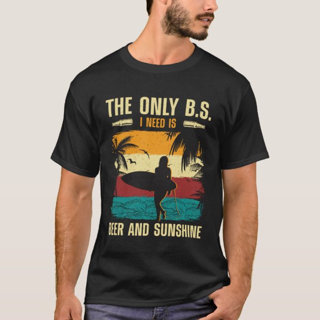 T-shirt Plage de surf vintage Retro Surfing Vacances été (Devant)