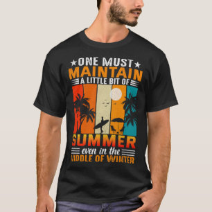 T-shirt Plage de surf vintage Retro Surfing Vacances été