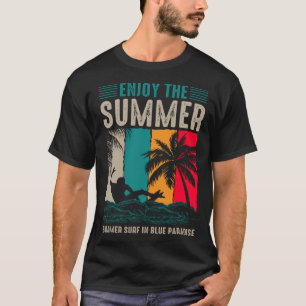 T-shirt Plage de surf vintage Retro Surfing Vacances été