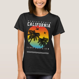 T-shirt Plage de surf vintage Retro Surfing Vacances été