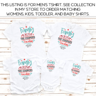T-shirt Plage de vacances pour hommes en famille d'été per