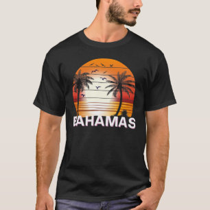 T-shirt Plage d'été des palmiers Vintages Bahamas