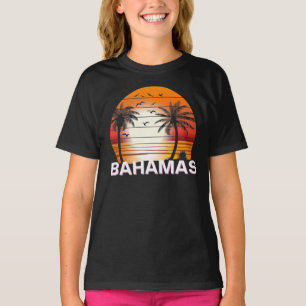 T-shirt Plage d'été des palmiers Vintages Bahamas