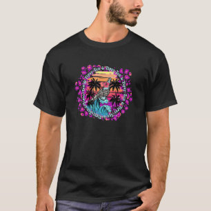T-shirt Plage D'Été Dix Et Tipsy Tie Dye Leopard Skeleto
