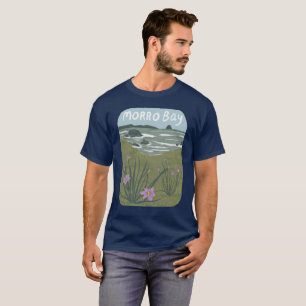 T-shirt Plage d'illustration de Morro Bay Central Californ