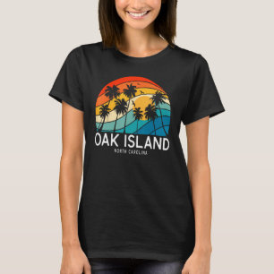T-shirt Plage d'Oak Island Caroline du Nord Palmier Plage