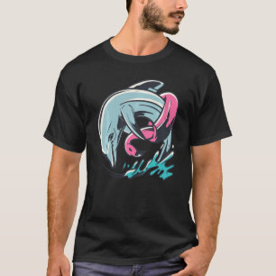 T-shirt Plage Dolphin Et Flamant rose Vacances Tropicales