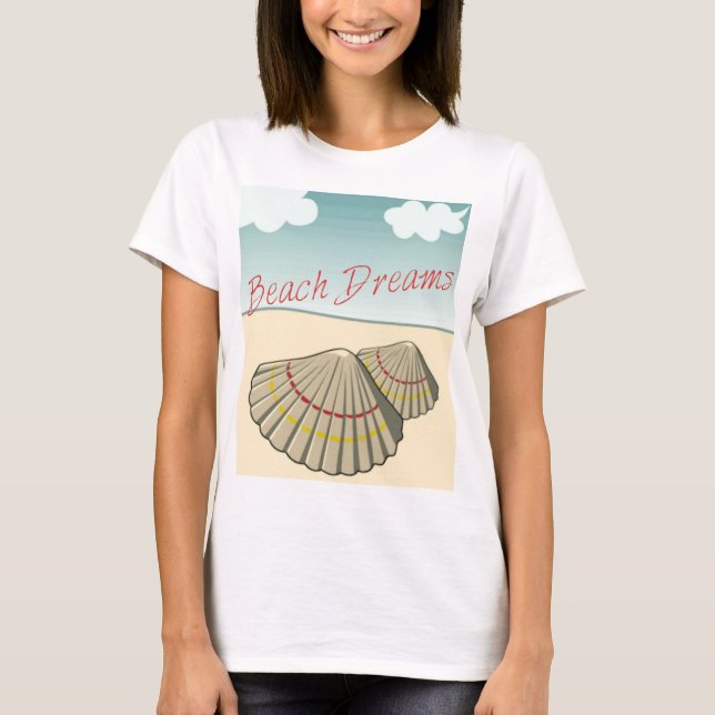 T-shirt Plage Dreams Coquillages Bella Débardeur de cultur (Devant)