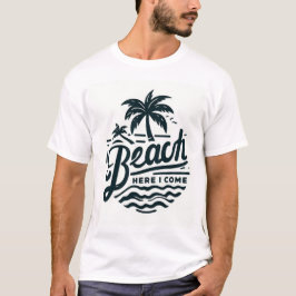 T-shirt Plage, j'arrive Palmier Tropical