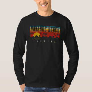 T-shirt Plage Navarre Floride FL Vintage Sunset Retro Vaca