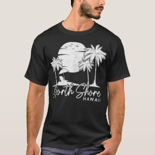T-shirt Plage North Shore Hawaii Surf Vintage Sunset Surfe