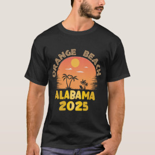 T-shirt Plage Orange Alabama 2025 Voyage en famille Amis G