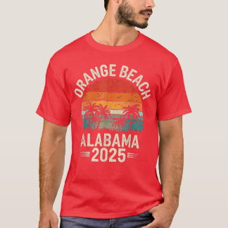 T-shirt Plage Orange Alabama 2025 Voyage en famille Groupe