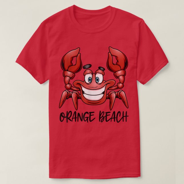 T-shirt Plage orange Alabama Voyage en famille Groupe T-Sh (Design devant)
