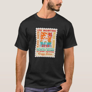 T-shirt Plage Palmiers 11 Ans 2010 Stamp Rétro 11T