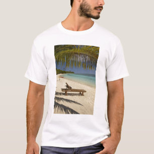 T-shirt Plage, palmiers et transat
