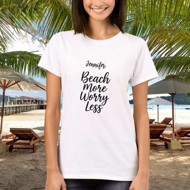 T-shirt Plage plus d'inquiétude moins de nom de devis (Créateur téléchargé)