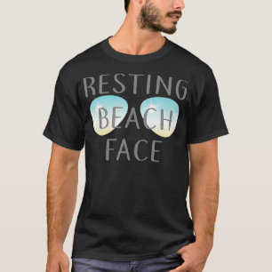 T-shirt Plage Repos Face été avec lunettes de soleil