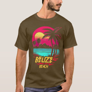 T-shirt Plage Retrowave Beach Belize Beach