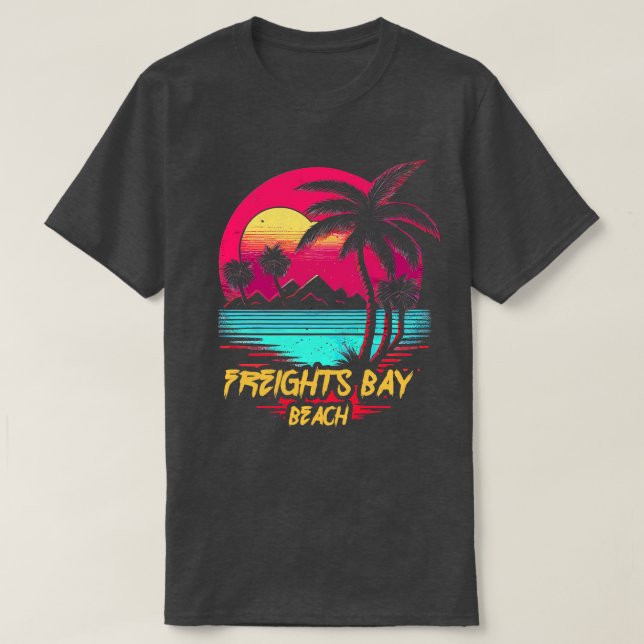 T-shirt Plage Retrowave Freights Bay Beach (Design devant)
