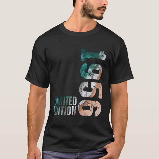T-shirt Plage S 1956 Année de naissance depuis 1956 1956 (Devant)