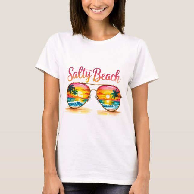 T-shirt Plage Salée  (Devant)