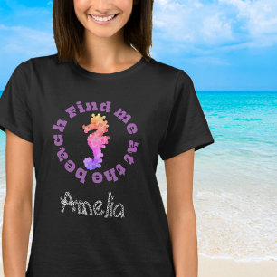 T-shirt Plage Seahorse personnalisée
